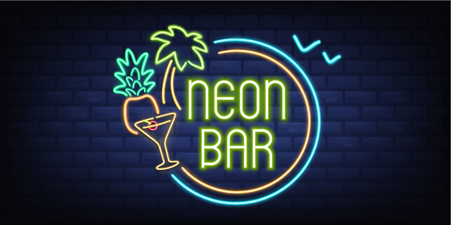 Example font Neon Bar #2
